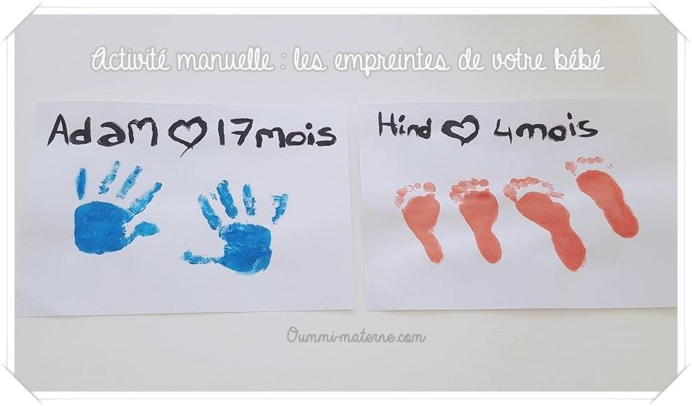 Activite Manuelle Les Empreintes De Votre Bebe Oummi Materne Le Blog Des Mamans