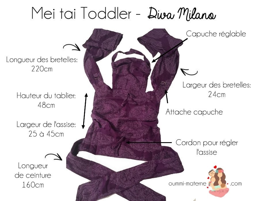 J'ai testé pour vous: le Mei tai toddler de Diva Milano